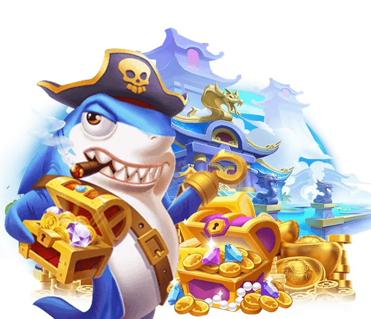 Hình ảnh gameplay trò chơi bắn cá với nhiều loại cá và vũ khí